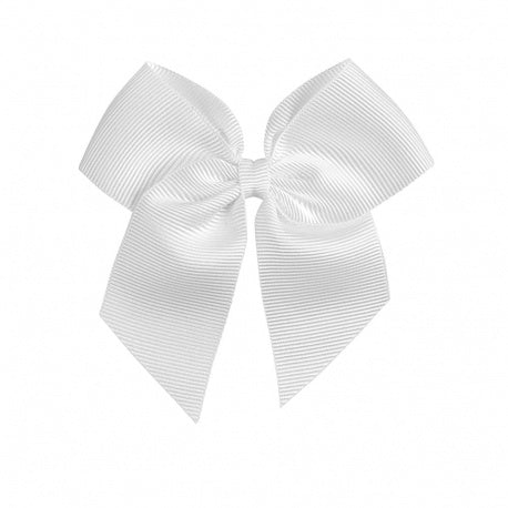 Condor White Grosgrain Hairbow