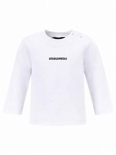 DSQUARED2 Baby White Logo Long Sleeve Top