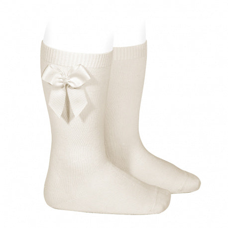 Condor Linen Grosgrain Bow Knee Socks