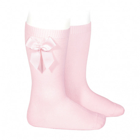 Condor Pink Grosgrain Bow Knee Socks